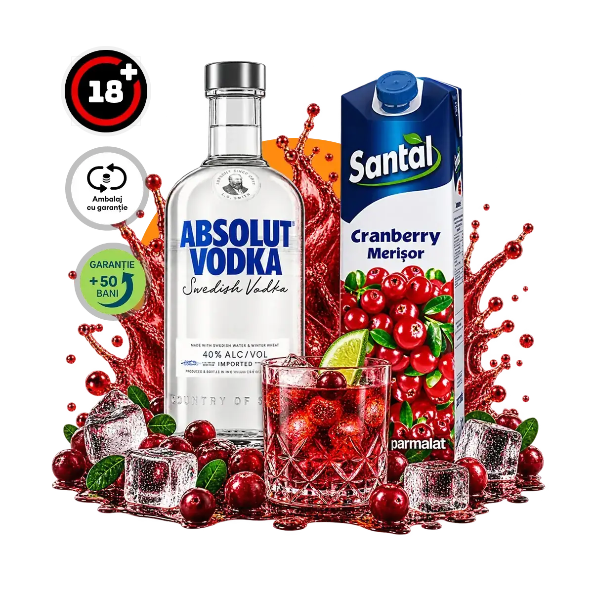 Absolut & Santal merișoare