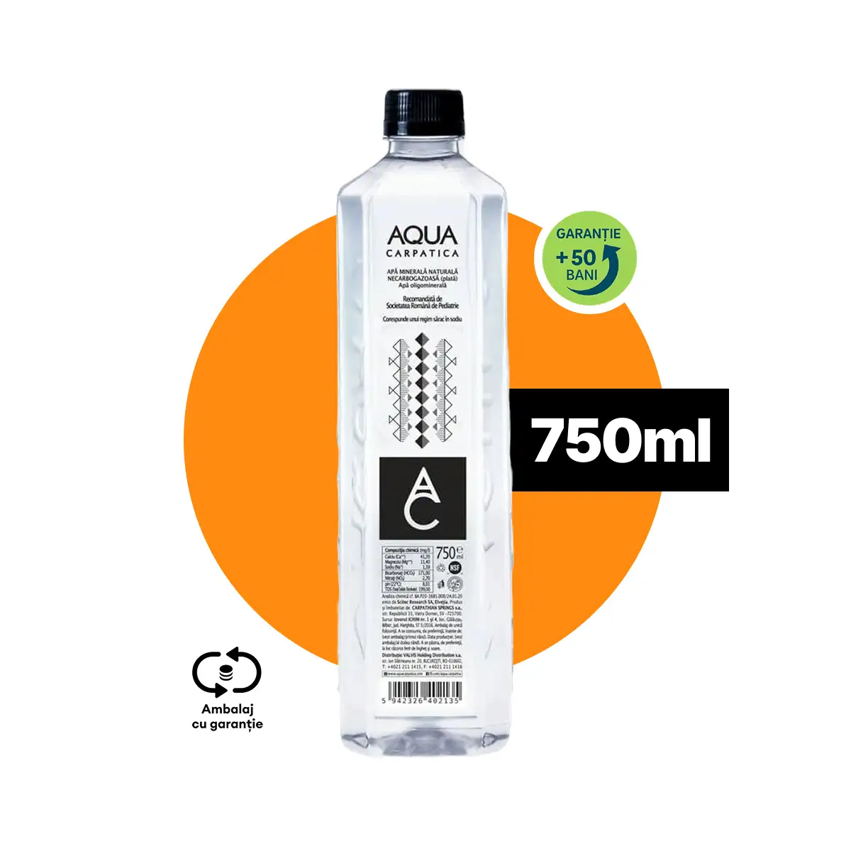 Apa plata Aqua Carpatica 750ml Take and Eat